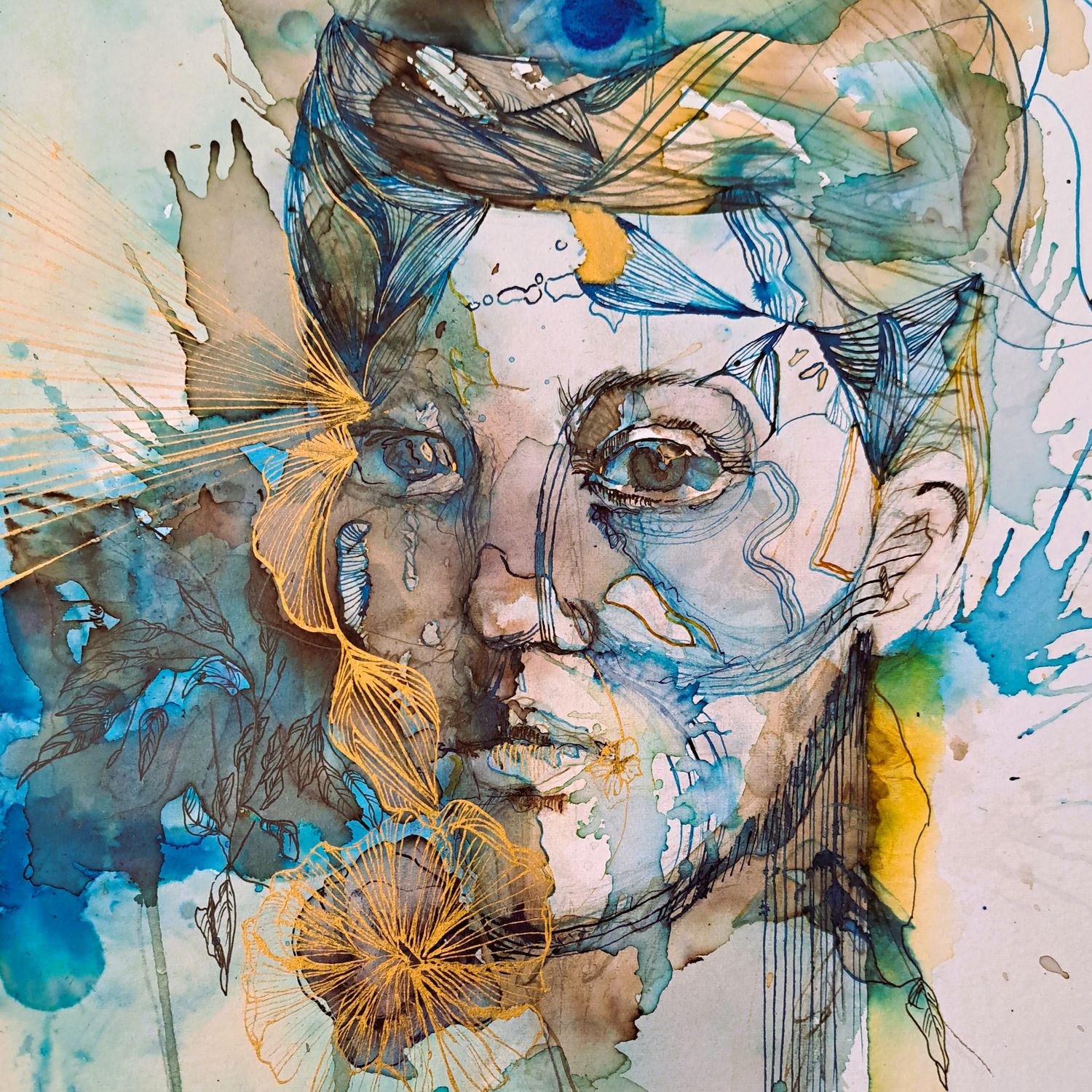 Cursus: portretten in thee en inkt Zaterdag 16 mei