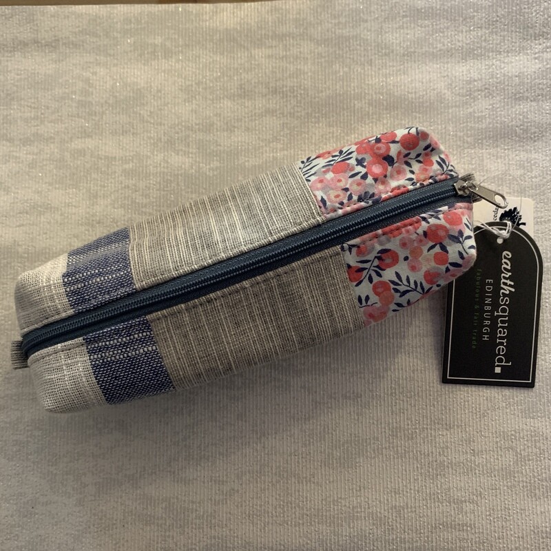Pink Floral Pastel pencil/makeup brush case.