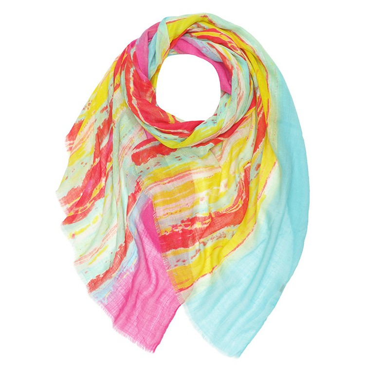 Pink Waves Scarf