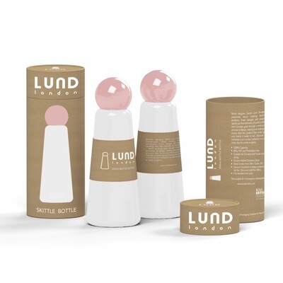 Skittle Bottle - White with Pink Lid