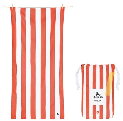 Dock &amp; Bay Cabana Towel - Waikiki Coral- Large