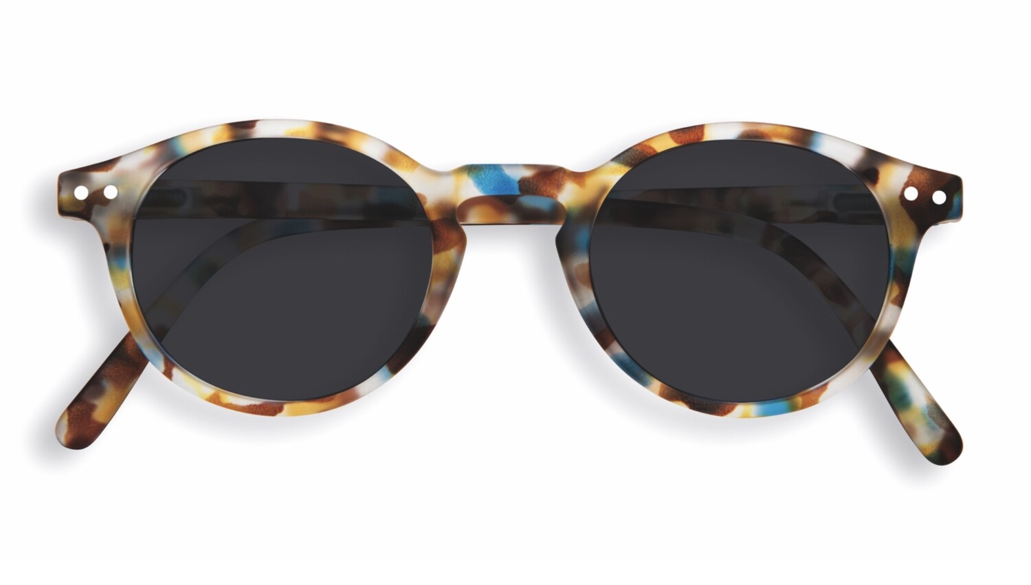 IZIPIZI Blue Tortoise Shell sunglasses with Grey lenses.
