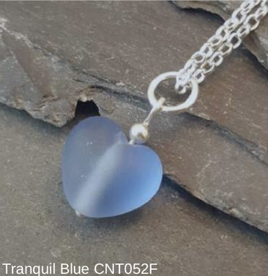 Cora Tiny Heart Necklace - Tranquil Blue Cora Tiny Heart Necklace - Tranquil Blue