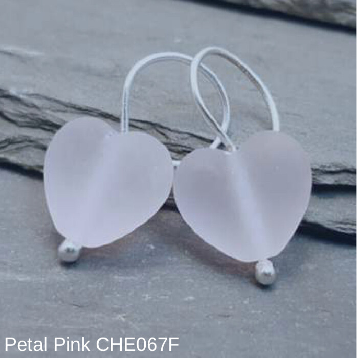 Cora Heart Earrings - Petal Pink