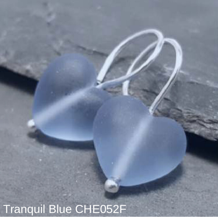 Cora Heart Earrings - Tranquil Blue