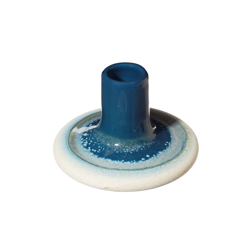 Stoneware Candle Holders - Pair