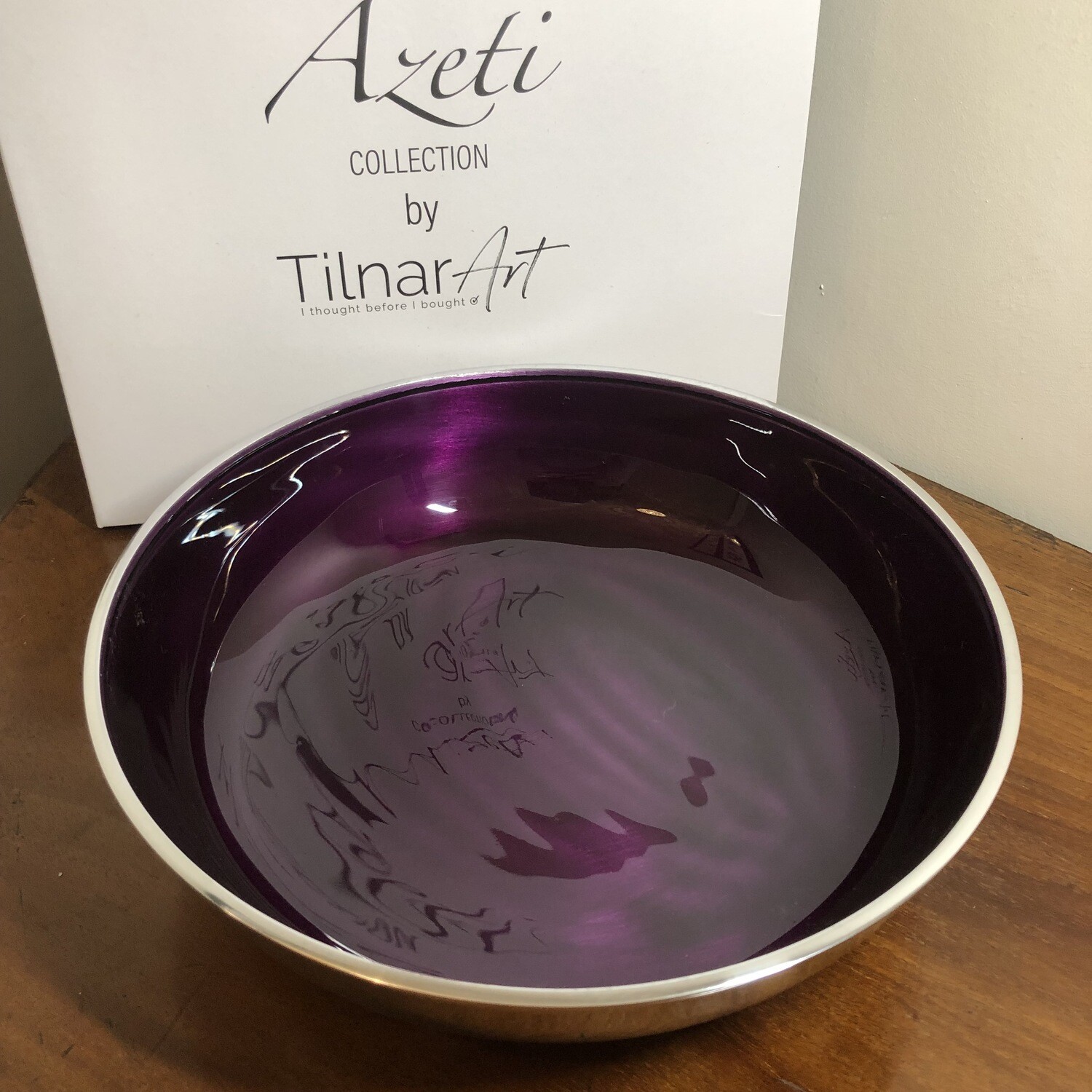Azeti Enamelled Aluminium Bowl in Purple