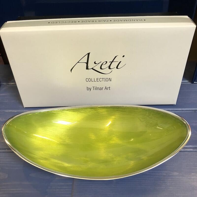 Azeti Enamelled Aluminium Bowl in Lime Green Azeti Enamelled Aluminium Bowl in Lime Green
