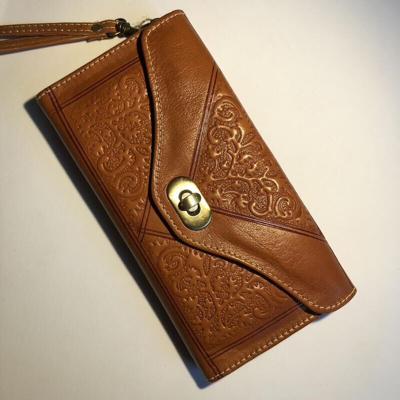 Leather Purse Clutch Bag - Light Brown Leather Purse Clutch Bag - Light Brown