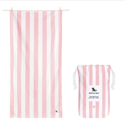 Dock & Bay Cabana Towel - Malibu Pink - X-Large Dock & Bay Cabana Towel - Malibu Pink - X-Large