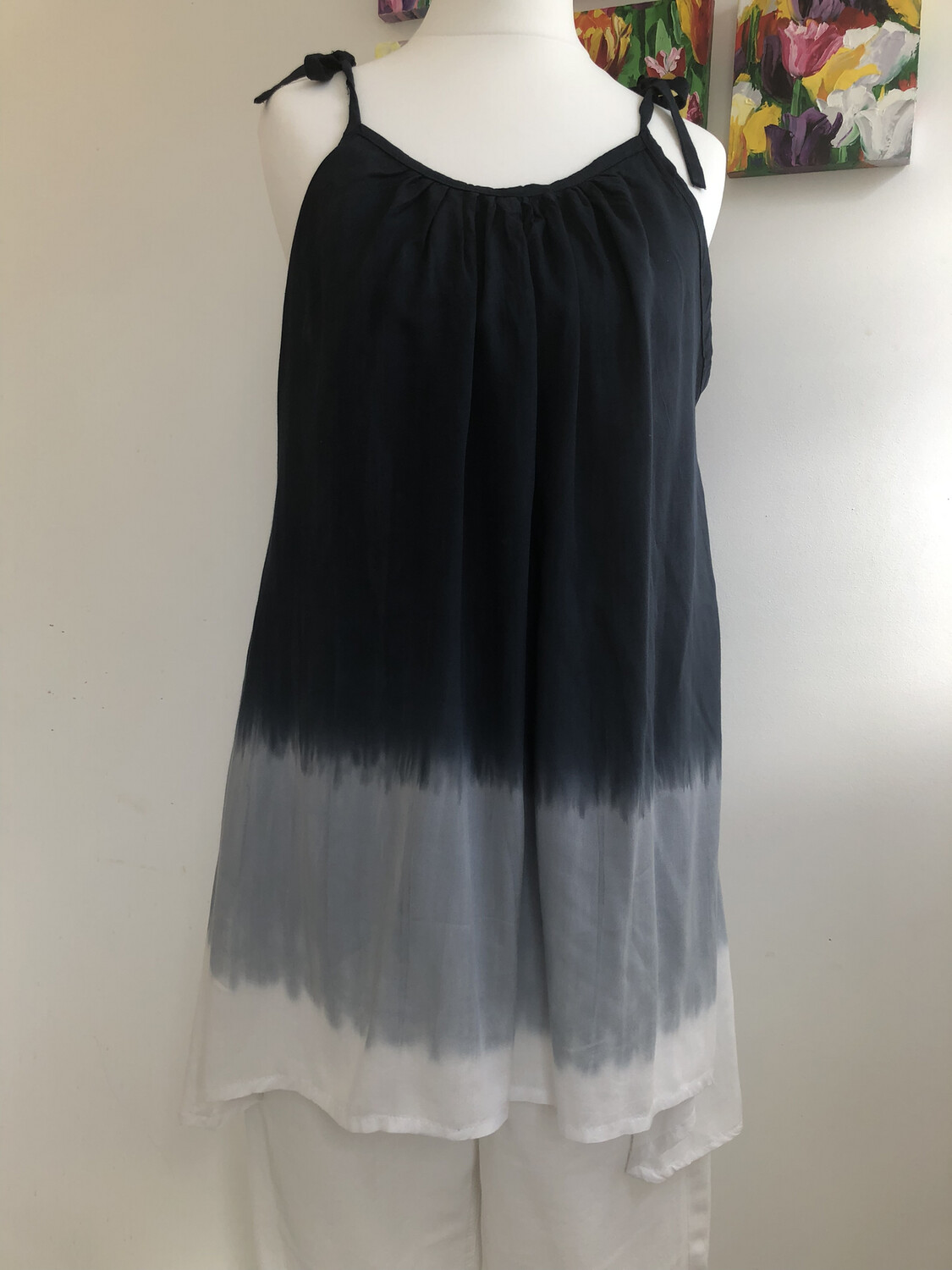 Ombré Vest Top - Grey