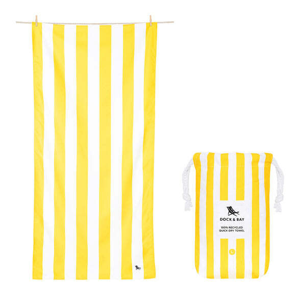 Dock &amp; Bay Cabana Towel - Borocay Yellow - X-Large