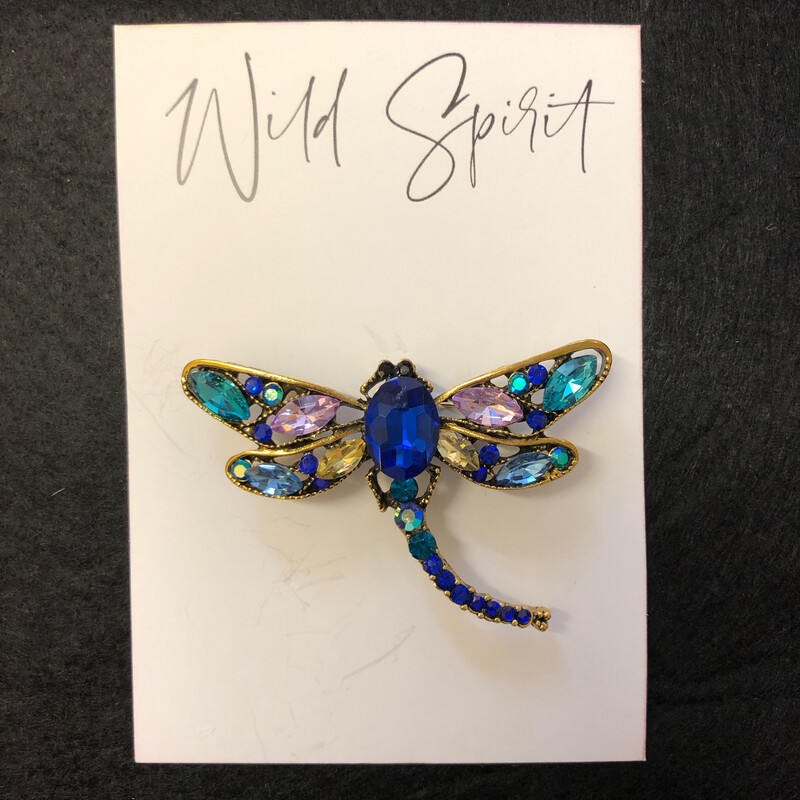 Blue Dragonfly Brooch