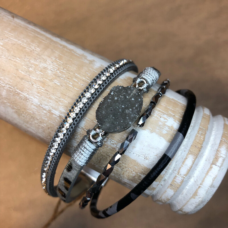 Silver Leo Wrap Bracelet