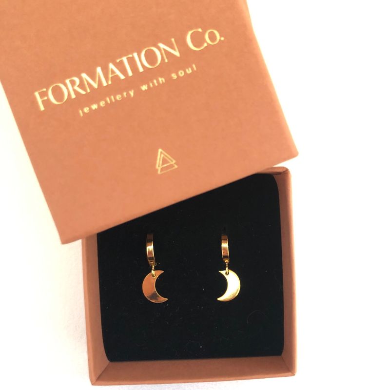 Moon Huggies Earrings