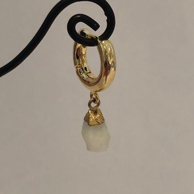 Luna Moonstone Hoop Earrings