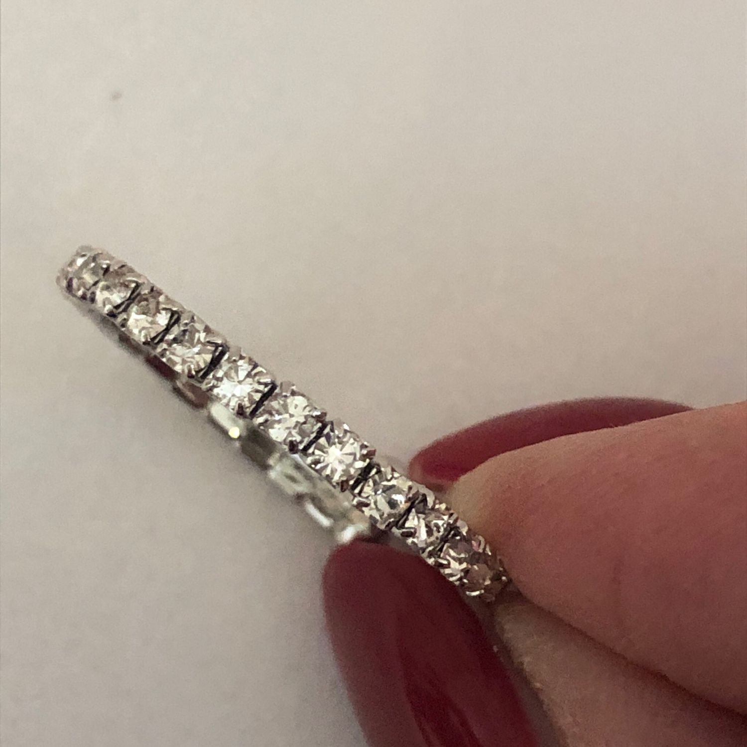 Skinny Crystal and Silver Ring
