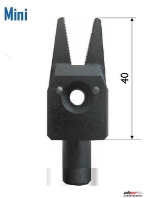 System Greifzange Alu, Aufnahme Ø 10mm, Haltekraft an der Spitze 15 N, Länge 40 mm mit Sensor