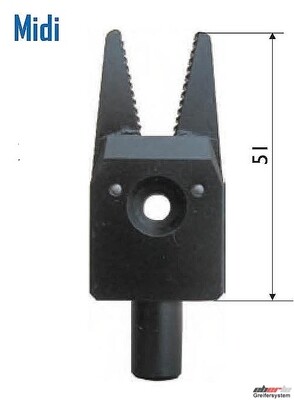 System Greifzange Alu, Aufnahme Ø 10mm, Haltekraft an der Spitze 23 N, Länge 51 mm ohne Sensor