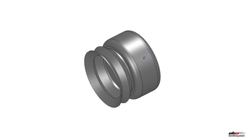 Faltensauger Silikon mit 1 1/2 Falten, Ausführung: Ø 15 mm, Länge 16 mm