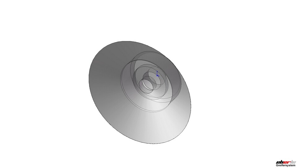 Flachsauger Silikon, Ausführung: Ø 40 mm, Länge 15 mm