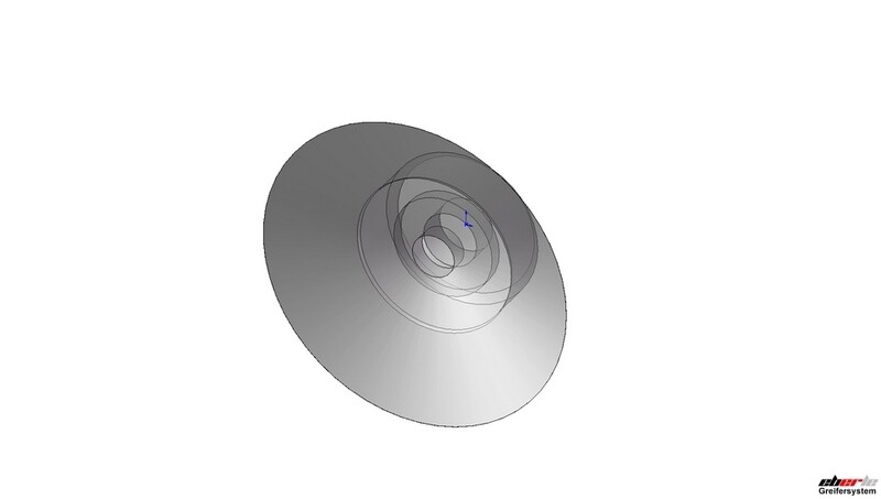 Flachsauger Silikon, Ausführung: Ø 40 mm, Länge 15 mm