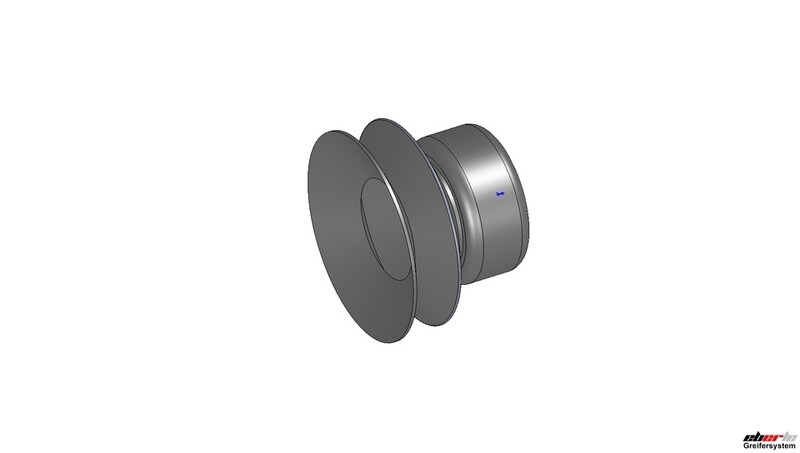 Faltensauger Silikon mit 1 1/2 Falten, Ausführung: Ø 25 mm, Länge 16,50 mm