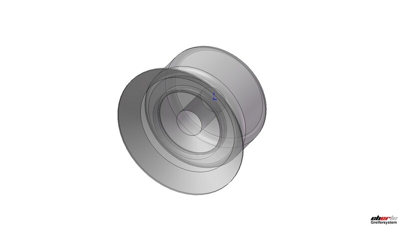 Flachsauger Silikon, Ausführung: Ø 20 mm, Länge 13 mm