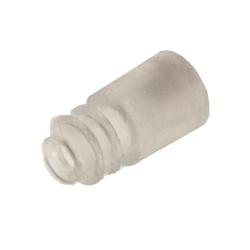 Faltensauger Silikon mit 2  ½ Falten, Ausführung: Ø 4 mm, Länge 14 mm