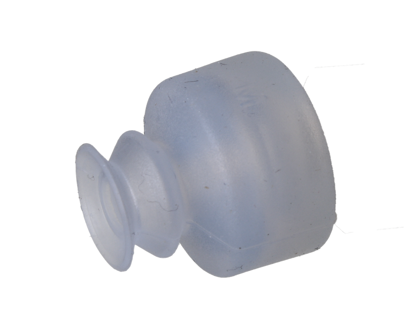 Faltensauger Silikon mit 1 1/2 Falten, Ausführung: Ø 10 mm, Länge 16,5 mm