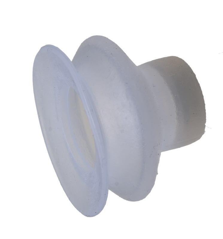 Faltensauger Silikon mit 1 1/2 Falten, Ausführung: Ø 30 mm, Länge 16 mm