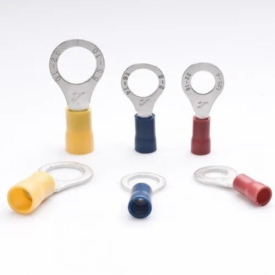 0.5-1.5mm_ Red M4 PVC Insulated Pre-Insulated Ring Terminals 0.5-1.5mm_ Red M4 PVC Insulated Pre-Insulated Ring Terminals