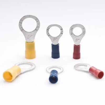 0.5-1.5mm_ Red M6 PVC Insulated Pre-Insulated Ring Terminals 0.5-1.5mm_ Red M6 PVC Insulated Pre-Insulated Ring Terminals