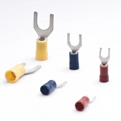 Red 3.7mm Pre-Insulated Fork Terminals Red 3.7mm Pre-Insulated Fork Terminals