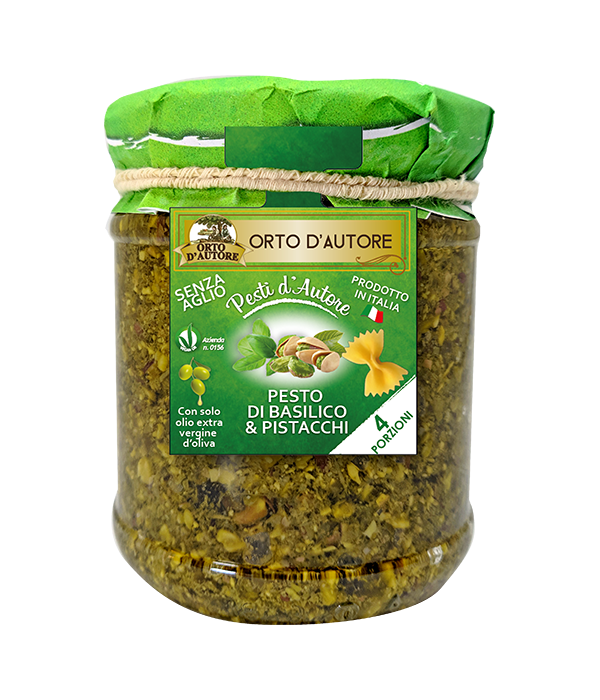 Pesto Di Basilico E Pistacchi - Orto d'Autore Pesto Di Basilico E Pistacchi - Orto d'Autore