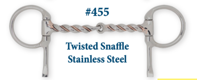 B455 Twisted Snaffle Stainless Steel