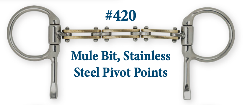 B420 Mule Bit, Stainless Steel Pivot Points