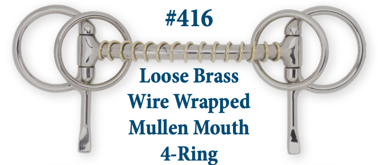 B416 Loose Brass Wire Wrapped Mullen 4-Ring