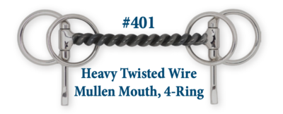 B401 Heavy Twisted Wire Mullen, 4-Ring