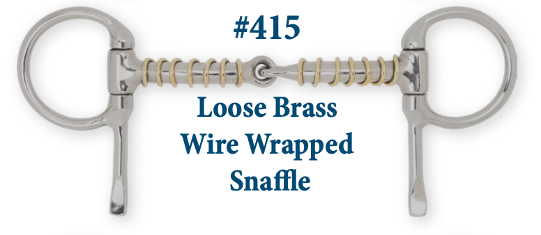 B415 Loose Brass Wire Wrapped Snaffle