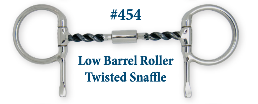 B454 Low Barrel Roller Twisted Snaffle