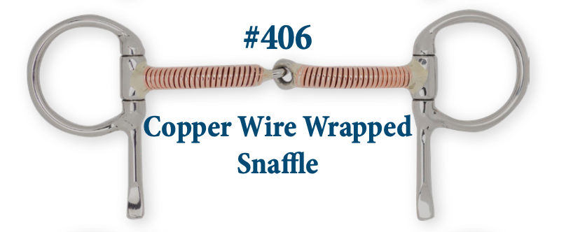B406 Copper Wire Wrapped Snaffle
