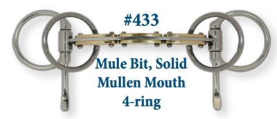 B433 Mule Bit, Solid Mullen Mouth