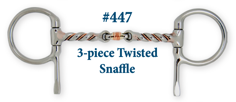 B447 3-Piece Twisted Snaffle