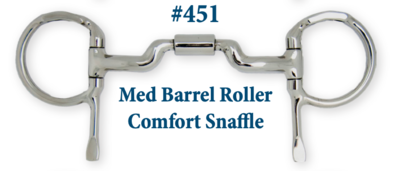 B451 Med Barrel Roller Comfort Snaffle