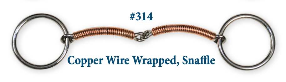 B314 Brad. Copper Wire Wrapped Snaffle
