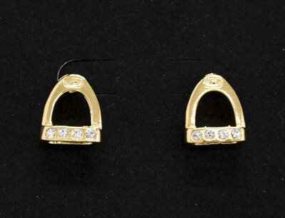 Stirrup Earrings w/ Crystals