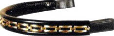 Bowman Harness Browband - Brass Chain