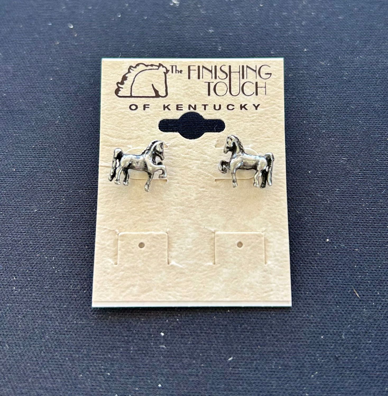 Retro Silver Saddlebred Earrings
