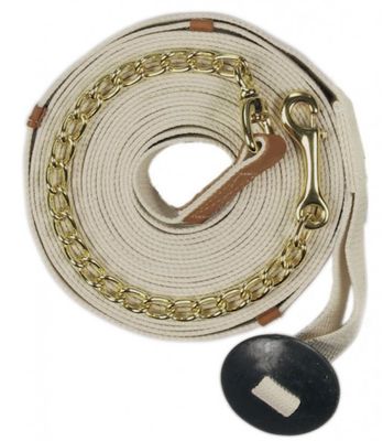 Centaur Cotton Web Lunge Line 35' w/ 20" Brass Chain